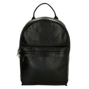 Luxusní kožený unisex batoh na notebook Genici Amsterdam Hugo - černý - 45 cm x 33 cm x 13 cm - 19L