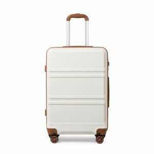 Kono cestovní kufr na kolečkách ABS - 44L - béžovo hnědý