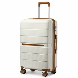 KONO British Traveller skořepinové zavazadlo polypropylen - krémová - 60L