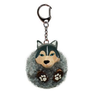 Stawscy Klíčenka - Ručně vyrobený přívěsek na klíče s dřevěnými prvky - vlk