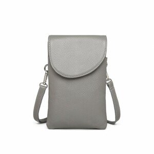 Miss Lulu funkční kožená crossbody kapsička přes rameno LB2140 - šedá