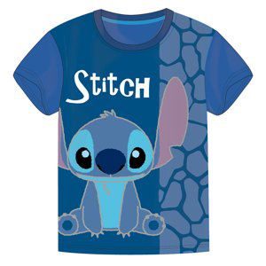 Dětské bavlněné tričko Lilo a Stitch Disney -modré Velikost: 128