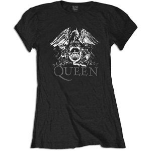 Dámské originální tričko Queen s kamínky - černé Velikost: XL