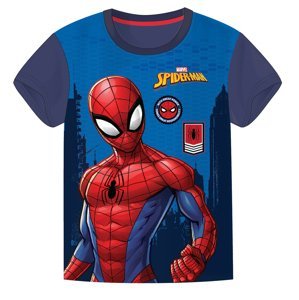 Dětské bavlněné tričko Spider-man Marvel - modré Velikost: 104