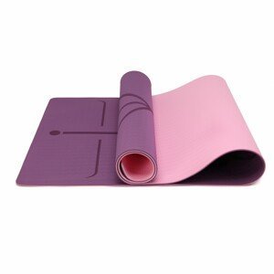 Protiskluzová podložka na jógu a pilates Kono - růžovo fialová