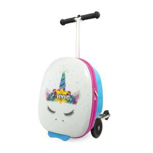 Zinc dětský cestovní kufr s koloběžkou Flyte - jednorožec Chloe - 25L