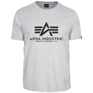 Alpha Industries Tričko  Basic T-Shirt šedé melírované XS