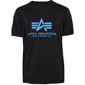 Alpha Industries Tričko  Basic T-Shirt černá | modrá S