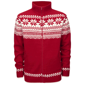 Brandit Pulovr Cardigan Norweger červený 3XL [60]