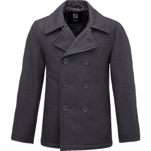 Brandit Kabát Pea Coat antracitový 7XL