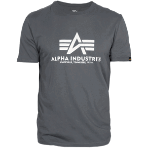 Alpha Industries Tričko  Basic T-Shirt greyblack XS