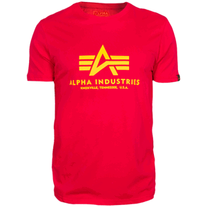 Alpha Industries Tričko  Basic T-Shirt speed red S