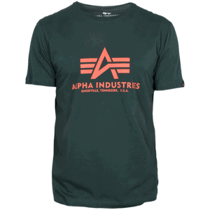 Alpha Industries Tričko  Basic T-Shirt petrolejové L