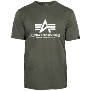 Alpha Industries Tričko  Basic T-Shirt olivová tmavá L