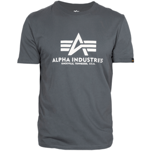 Alpha Industries Tričko  Basic T-Shirt greyblack XL