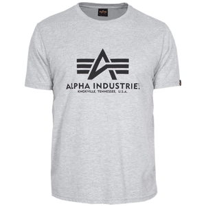 Alpha Industries Tričko  Basic T-Shirt šedé melírované XL