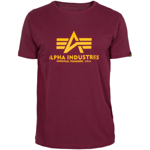 Alpha Industries Tričko  Basic T-Shirt bordové 5XL