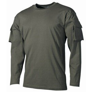 Tričko US T-Shirt s kapsami na rukávech 1/1 olivové M