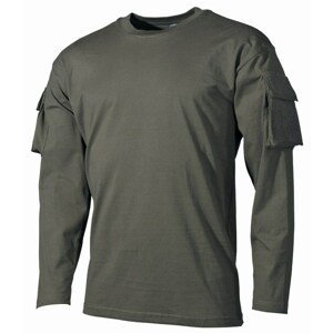 Tričko US T-Shirt s kapsami na rukávech 1/1 olivové XXL