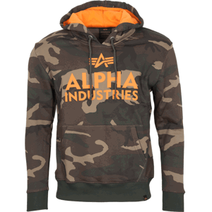 Alpha Industries Mikina  Foam Print Hoody woodland camo 65 S