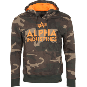 Alpha Industries Mikina  Foam Print Hoody woodland camo 65 M