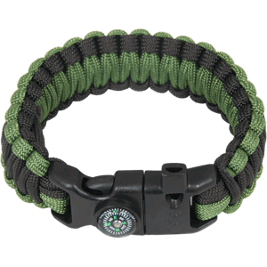 Náramek Paracord NAVIGATOR II. černá | zelená S