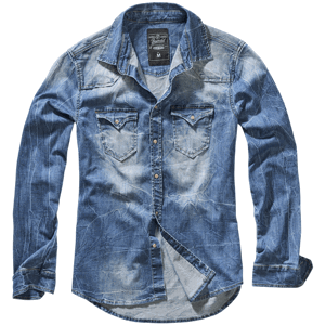 Brandit Košile Riley Denim Shirt denim blue S