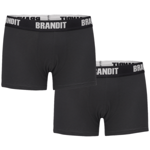 Brandit Boxerky Boxershorts Logo [sada 2 ks] černé + černé M