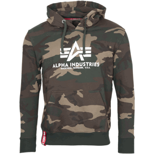 Alpha Industries Mikina  Basic Hoody woodland camo 65 S