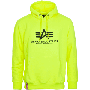 Alpha Industries Mikina  Basic Hoody neon yellow M