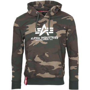 Alpha Industries Mikina  Basic Hoody woodland camo 65 M