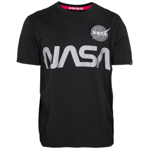 Alpha Industries Tričko  NASA Reflective T černé M