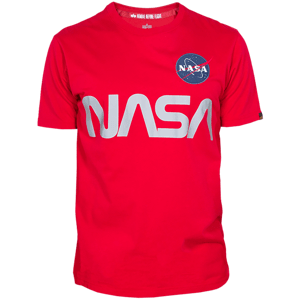 Alpha Industries Tričko  NASA Reflective T speed red XL