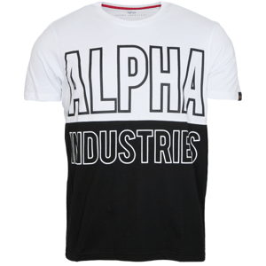 Alpha Industries Tričko  Block T bílé M