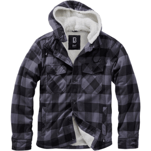 Brandit Bunda Lumberjacket Hooded černá | šedá S