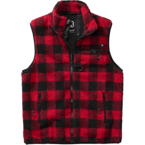 Brandit Vesta Teddyfleece Vest Men červená | černá S