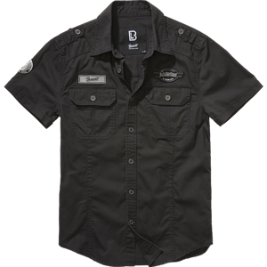 Brandit Košile Luis Vintageshirt Short Sleeve černá 4XL