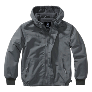 Brandit Bunda dětská Kids Frontzip Windbreaker antracitová 134/140