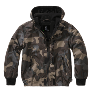 Brandit Bunda dětská Kids Frontzip Windbreaker blackcamo 158/164