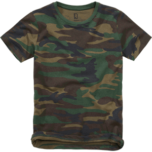 Brandit Tričko dětské Kids T-Shirt woodland 146/152