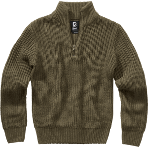 Brandit Svetr dětský Kids Marine Pullover Troyer olivový 146/152