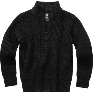 Brandit Svetr dětský Kids Marine Pullover Troyer černý 146/152