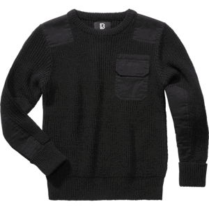 Brandit Svetr dětský Kids BW Pullover černý 170/176