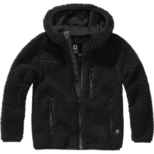 Brandit Bunda dětská Kids Teddyfleece Jacket Hooded černá 134/140