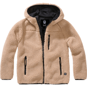 Brandit Bunda dětská Kids Teddyfleece Jacket Hooded camel 170/176