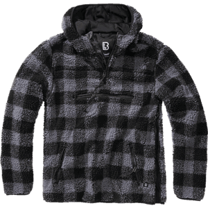 Brandit Pulovr Teddyfleece Worker Pullover černá | šedá L