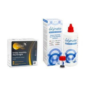 Bausch & Lomb Lenjoy Monthly Day & Night (6 čoček) + Oxynate Peroxide 380 ml s pouzdrem