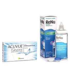 Johnson & Johnson Acuvue Oasys (6 čoček) + ReNu MultiPlus 360 ml s pouzdrem