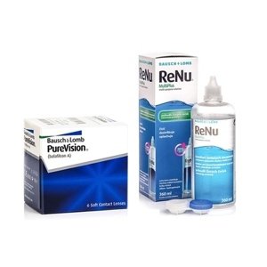 Bausch & Lomb PureVision (6 čoček) + ReNu MultiPlus 360 ml s pouzdrem