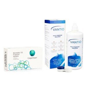 CooperVision Biomedics 55 Evolution (6 čoček) + Vantio Multi-Purpose 360 ml s pouzdrem